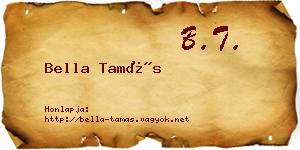 Bella Tamás névjegykártya